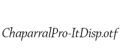 ChaparralPro-ItDisp