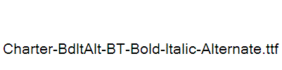 Charter-BdItAlt-BT-Bold-Italic-Alternate