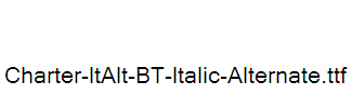 Charter-ItAlt-BT-Italic-Alternate