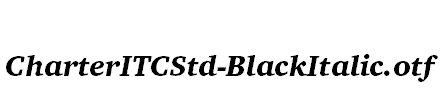 CharterITCStd-BlackItalic