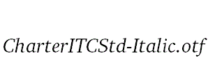 CharterITCStd-Italic