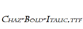 Chaz-Bold-Italic