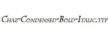 Chaz-Condensed-Bold-Italic