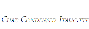 Chaz-Condensed-Italic