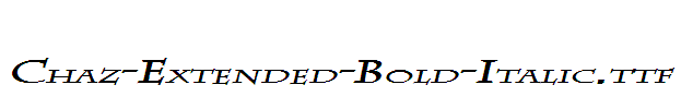 Chaz-Extended-Bold-Italic