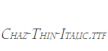 Chaz-Thin-Italic