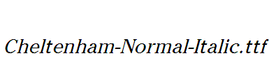 Cheltenham-Normal-Italic