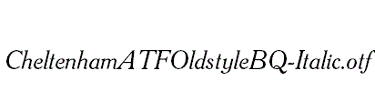 CheltenhamATFOldstyleBQ-Italic