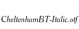 CheltenhamBT-Italic