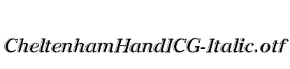 CheltenhamHandICG-Italic