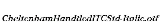 CheltenhamHandtledITCStd-Italic