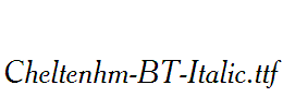 Cheltenhm-BT-Italic