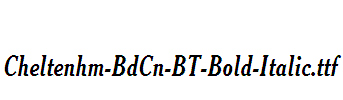 Cheltenhm-BdCn-BT-Bold-Italic