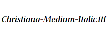 Christiana-Medium-Italic