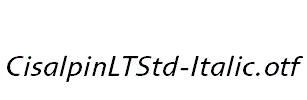 CisalpinLTStd-Italic