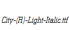 City-(R)-Light-Italic