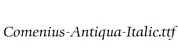 Comenius-Antiqua-Italic