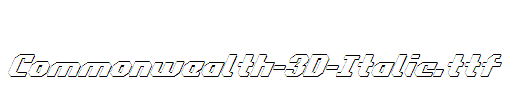 Commonwealth-3D-Italic