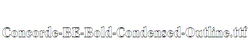 Concorde-BE-Bold-Condensed-Outline