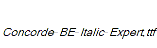 Concorde-BE-Italic-Expert