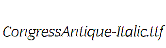 CongressAntique-Italic