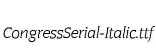 CongressSerial-Italic