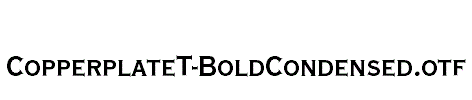 CopperplateT-BoldCondensed