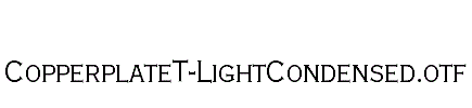 CopperplateT-LightCondensed