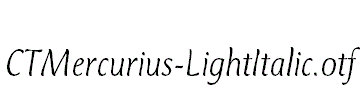 CTMercurius-LightItalic