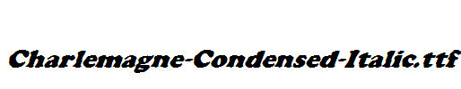 Charlemagne-Condensed-Italic