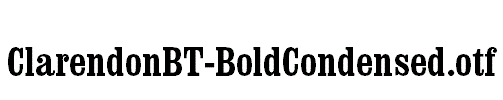 ClarendonBT-BoldCondensed