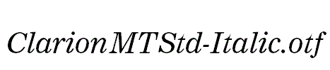 ClarionMTStd-Italic