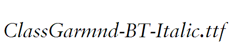 ClassGarmnd-BT-Italic