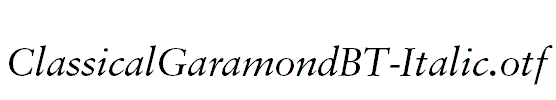 ClassicalGaramondBT-Italic