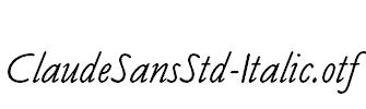 ClaudeSansStd-Italic