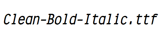 Clean-Bold-Italic