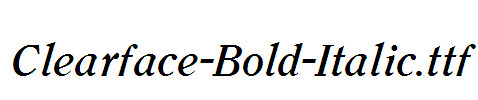 Clearface-Bold-Italic