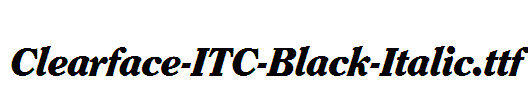 Clearface-ITC-Black-Italic