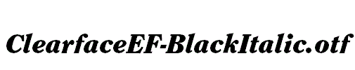 ClearfaceEF-BlackItalic