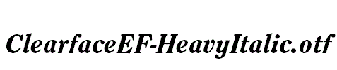 ClearfaceEF-HeavyItalic