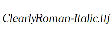 ClearlyRoman-Italic