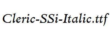 Cleric-SSi-Italic