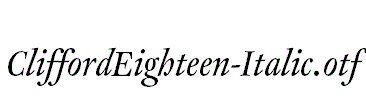 CliffordEighteen-Italic