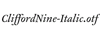 CliffordNine-Italic