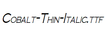 Cobalt-Thin-Italic