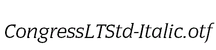 CongressLTStd-Italic