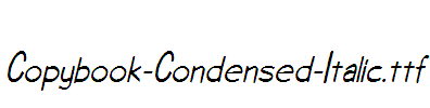 Copybook-Condensed-Italic