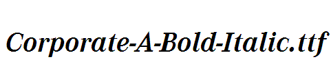 Corporate-A-Bold-Italic