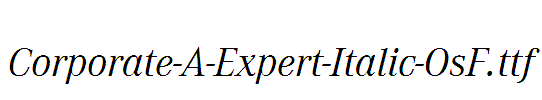 Corporate-A-Expert-Italic-OsF