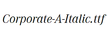 Corporate-A-Italic